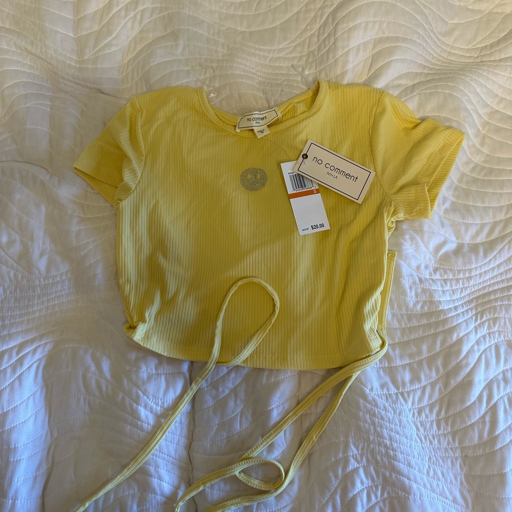Yellow smiley face tee